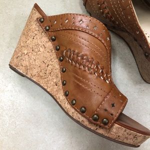 Adrienne Vittadini Platform Wedge Mules